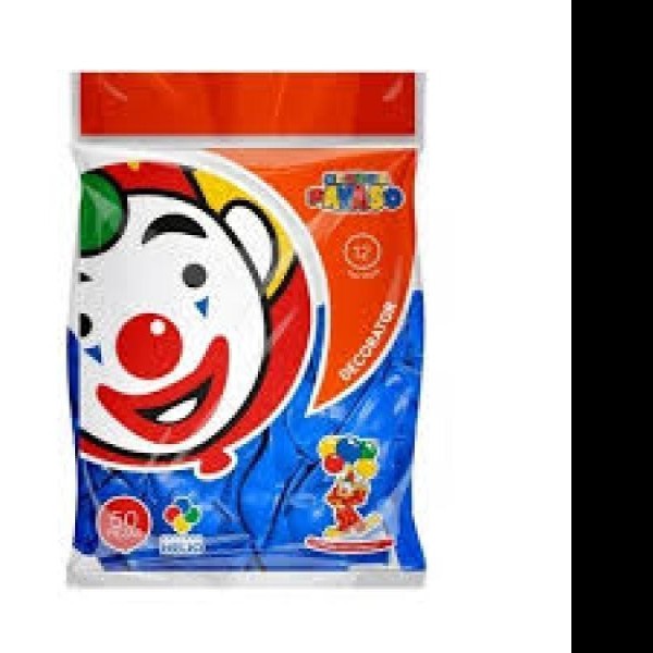 GLOBOS DECORATOR 12 BOLSA C50 AZUL ROYAL